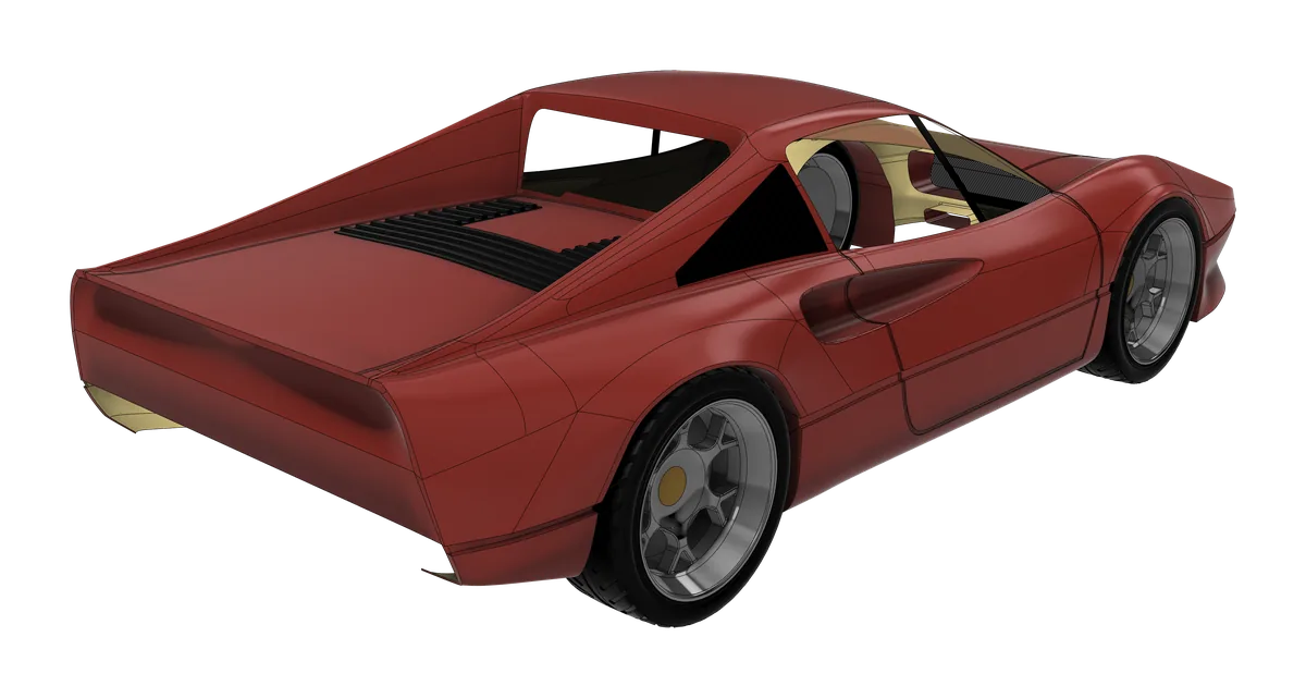 The body in Fusion’s shaded view from the rear three-quarter: the louvred engine cover, the sail panels and the recessed tail panel